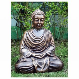 Garden Ornament MEDITATING BUDDHA GOLD Colour 50cm