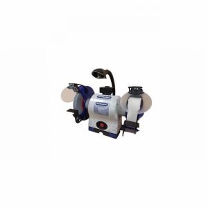 Bench Grinder 8" White & Grey Stone Light & Magnifier
