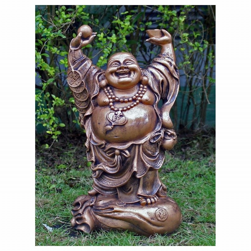 Garden Ornament HANDS UP BUDDHA BRONZE Colour 45cm