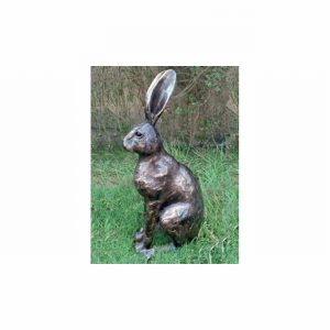 Garden Ornament SITTING HARE BRONZE Colour 60cm