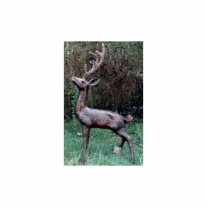 Garden Ornament STANDING STAG BRONZE Colour 82cm