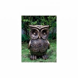Garden Ornament OWL PLANTER BRONZE Colour 38cm