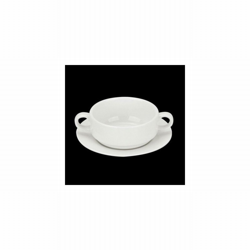 Bowl Soup 260ml Double Handle White
