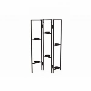 Fire Screen 3 Fold Candelabra Nite Lite Holders Black