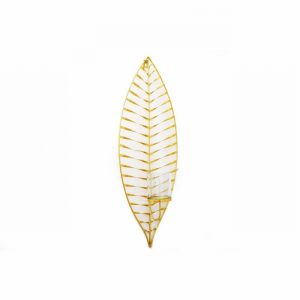 Candle Holder Wall Mounting LEAF Design 55x22cm