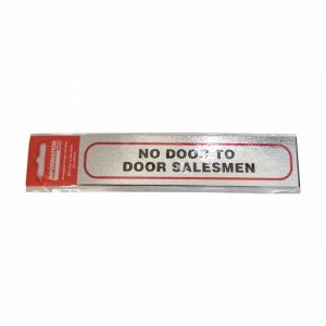 Sign Self Ad. 170x40mm NO DOOR TO DOOR SALESMEN