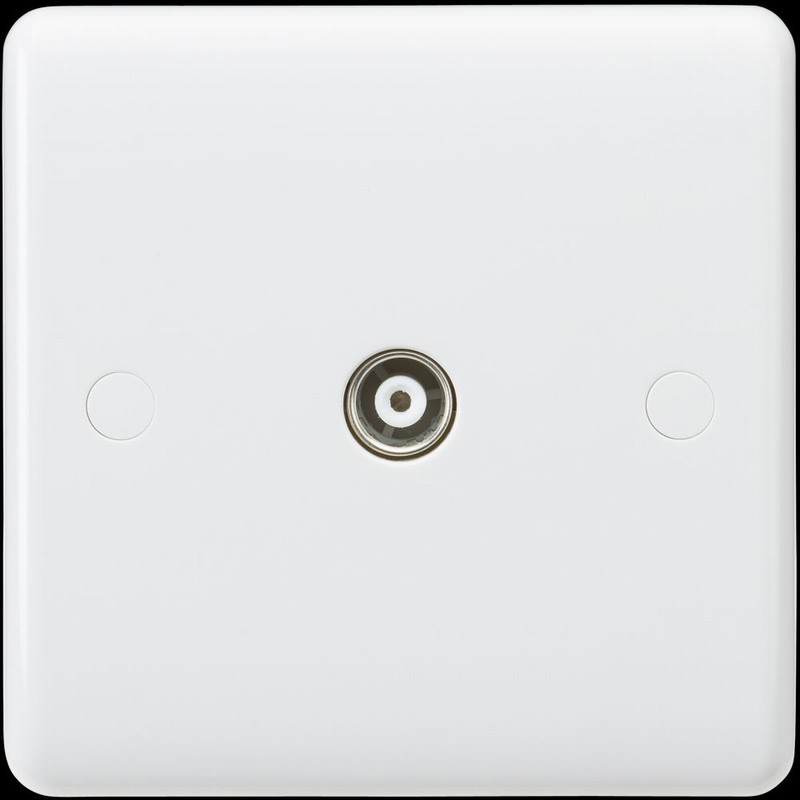 Coaxial Socket 1Gang ISOLATED CURVED EDGE