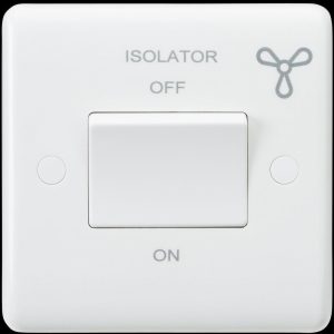 Switch Fan Isolator Triple Pole 10Amp CURVED EDGE