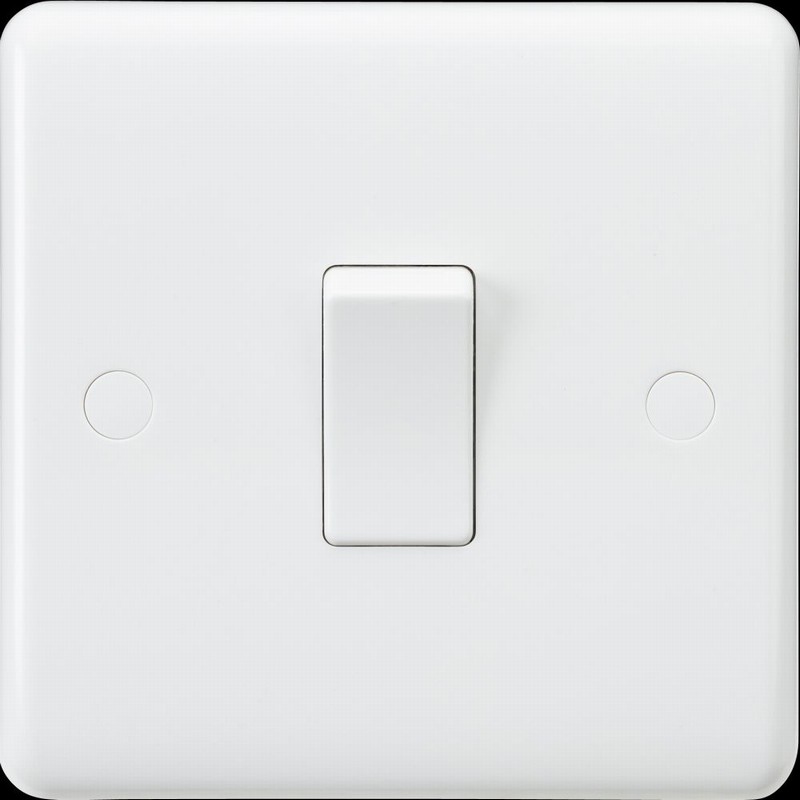 Light Switch 1Gang 2Way 10Amp CURVED EDGE