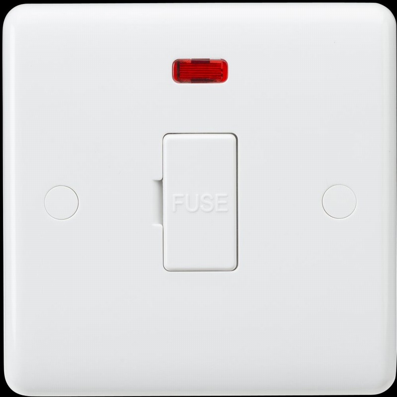 Connection Unit 13Amp Neon Unswitched CURVED EDGE