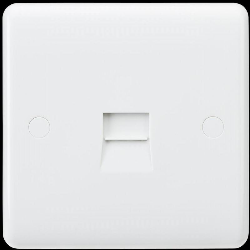Telephone Extension Socket 1Gang CURVED EDGE