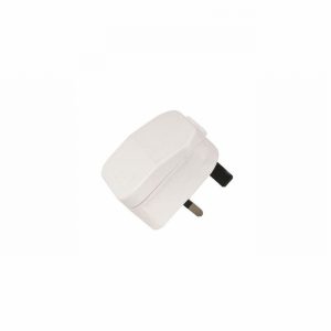 Converter Plug European to UK Fused 5Amp Hinged White