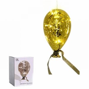 Decorative LED Balloon Design 10LED Gold 2xAA Req.
