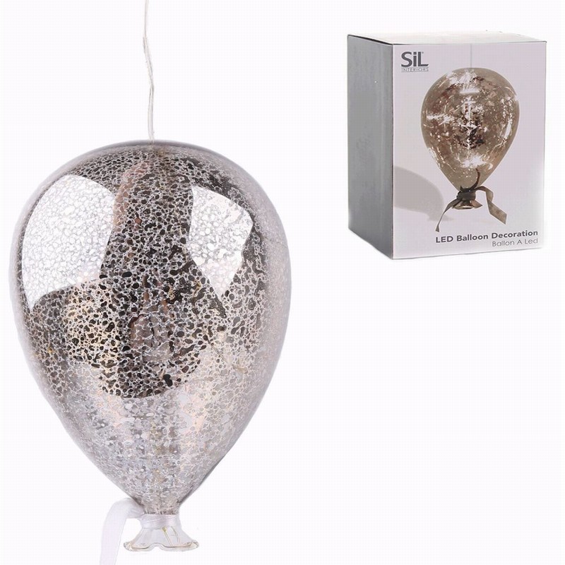 Decorative LED Balloon Design 8LED Silver 2xAA Req.