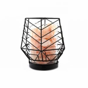 Salt Lamp in Wire Cage LED 16x15cm