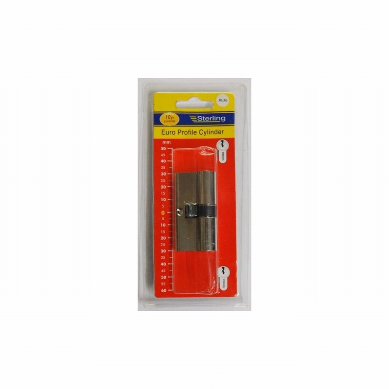 Lock Europrofile 30x30mm Nickel