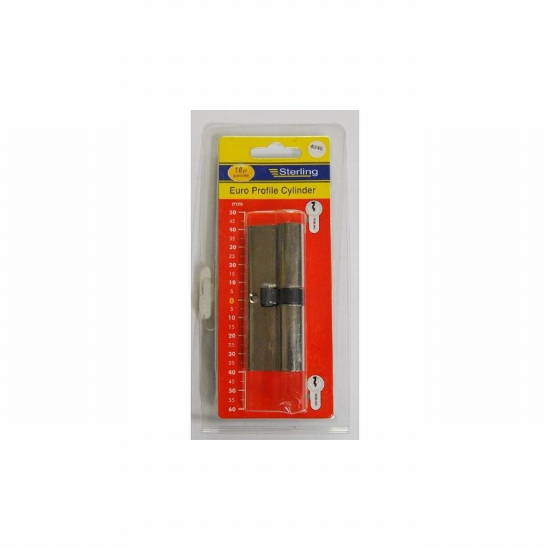 Lock Europrofile 40x40mm Nickel