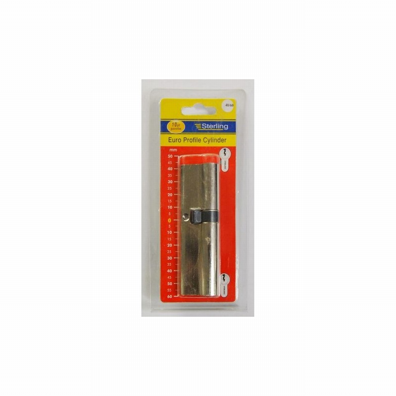 Lock Europrofile 40x60mm Nickel