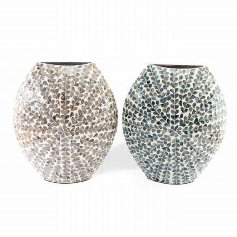 Vase CAPIZ Oval Bamboo Beige 45x38cm