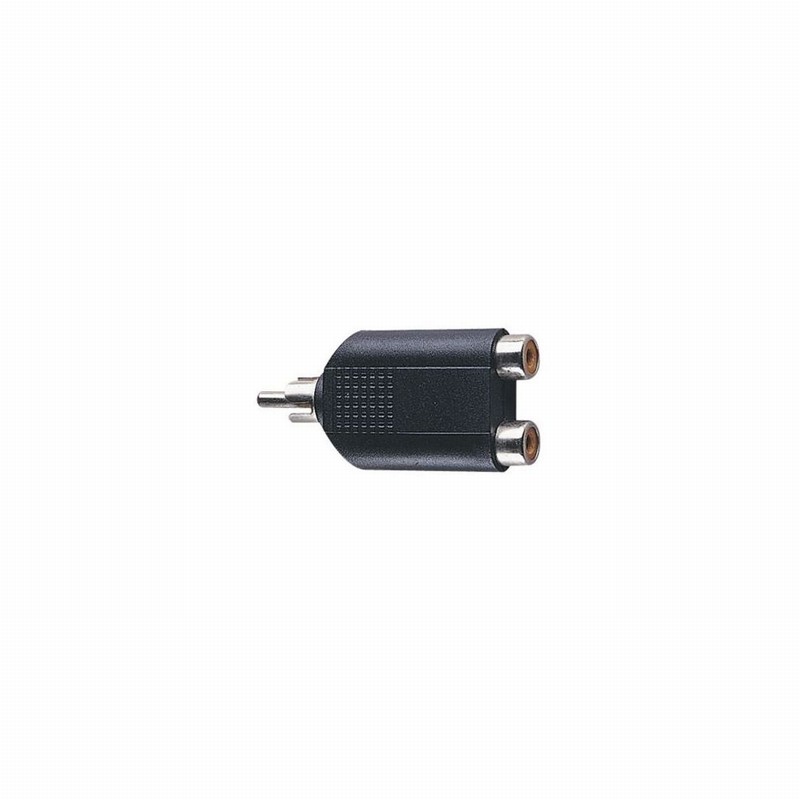 Adaptor Phono Plug to 2 Phono Sockets