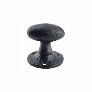Antique Black Latch Knob Oval