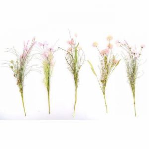 Artificial Wild Flower Pink & Stem 56cm