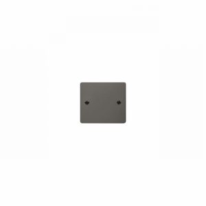 BLANK PLATE 1GANG BLACK NICKEL