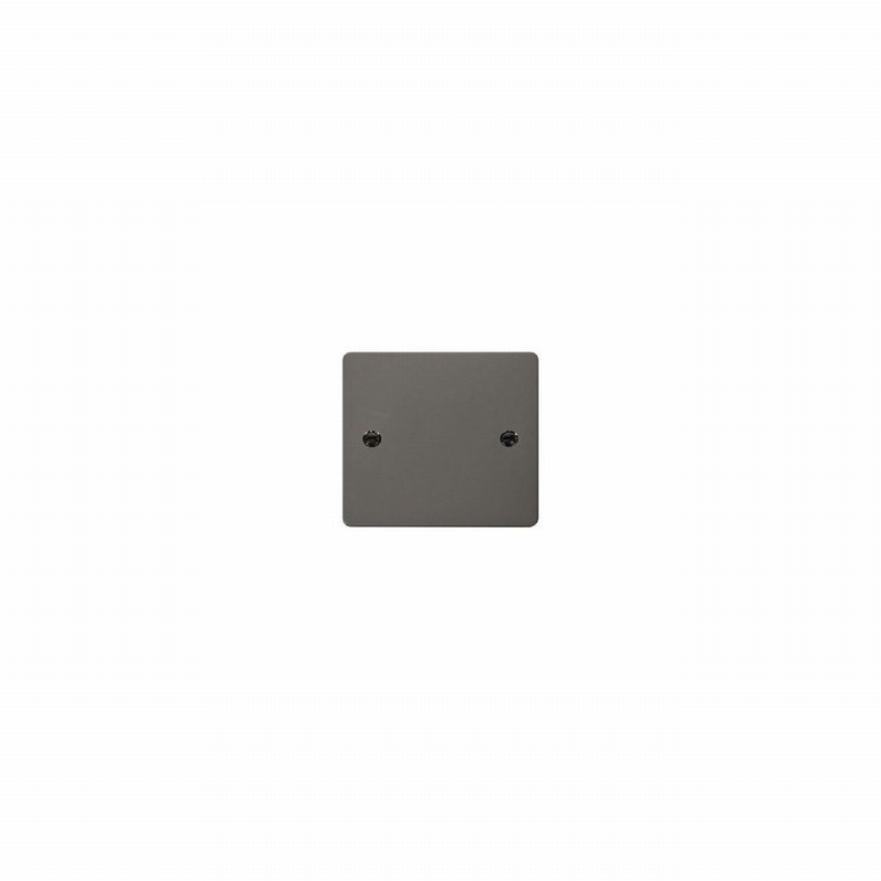 BLANK PLATE 1GANG BLACK NICKEL