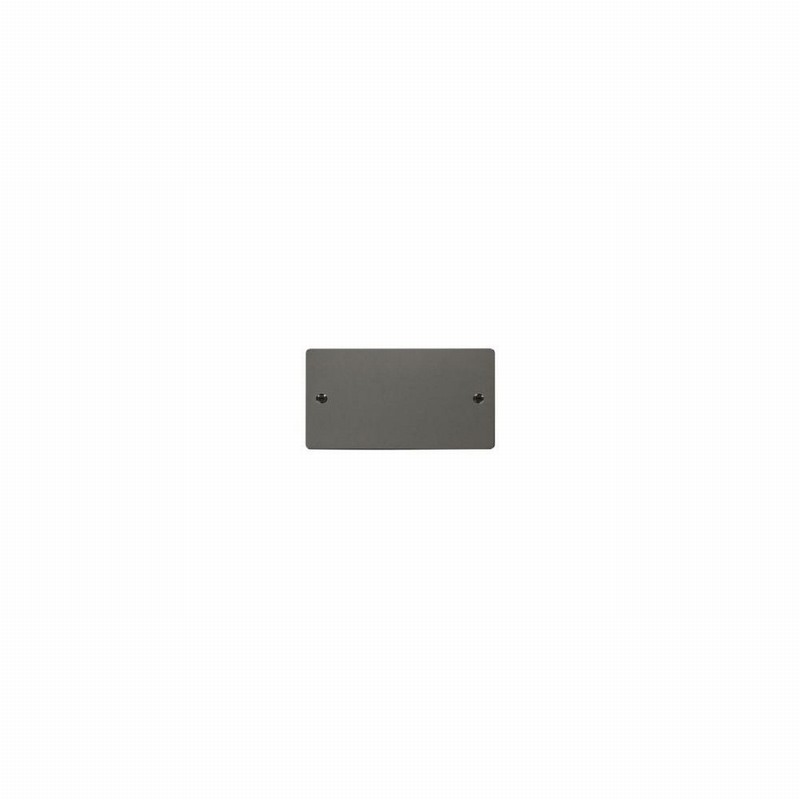 BLANK PLATE 2GANG BLACK NICKEL