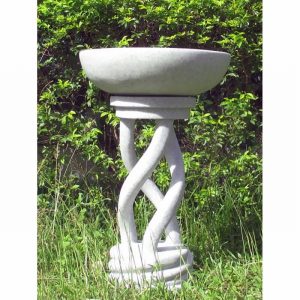 Garden Ornament SPIRAL BIRD BATH GRANITE Colour 70cm
