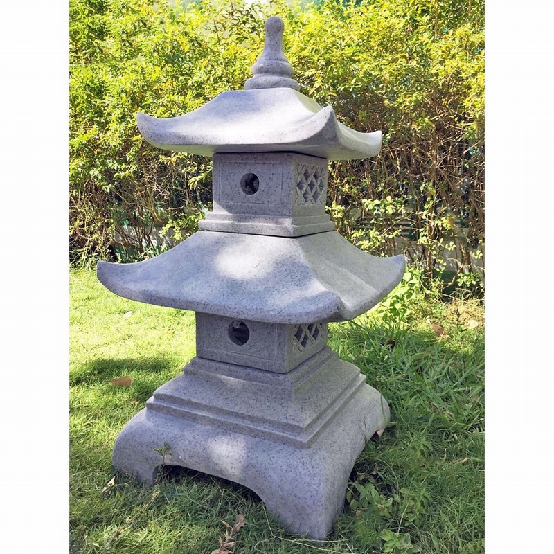 Garden Ornament 2 TIER PAGODA GRANITE Colour 90cm