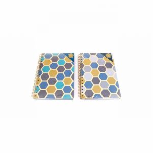 Book Spiral A5 Ruled Geometric Cover