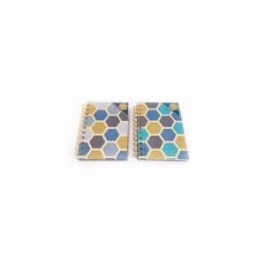 Book Spiral A6 Ruled Geometric Cover