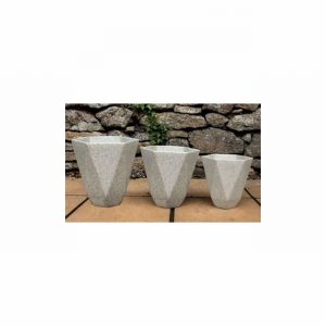Garden Planter HEX 26 x 26 x 25H cm GRANITE Colour