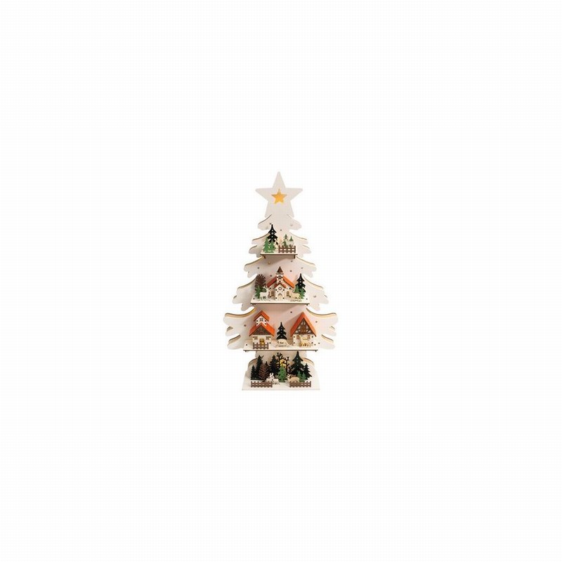 Christmas Tree Wooden Illuminated Req. 2xAA