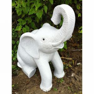Garden Ornament ELEPHANT SITTING GRANITE Colour 70cm