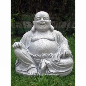 Garden Ornament LAUGHING BUDDHA GRANITE Colour 30cm