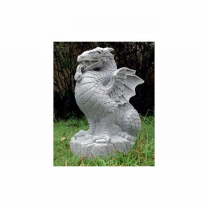 Garden Ornament STANIDNG DRAGON ON ROCK GRANITE Colour 47cm