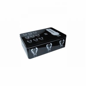 Storage Tin & Lid 31x22cm Light Bulb Design