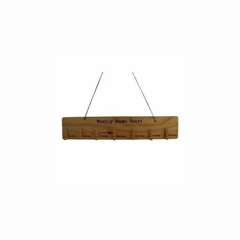 Memo Board Weekly Peg Planner Wooden