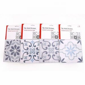 Decoration Wall Stickers Tile Effect 15x15cm x6 A.Colour