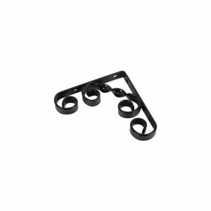 Shelf Bracket Scroll  4"x 4" Black [+A]  [*]