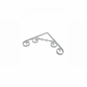 Shelf Bracket Scroll  4"x 4" White