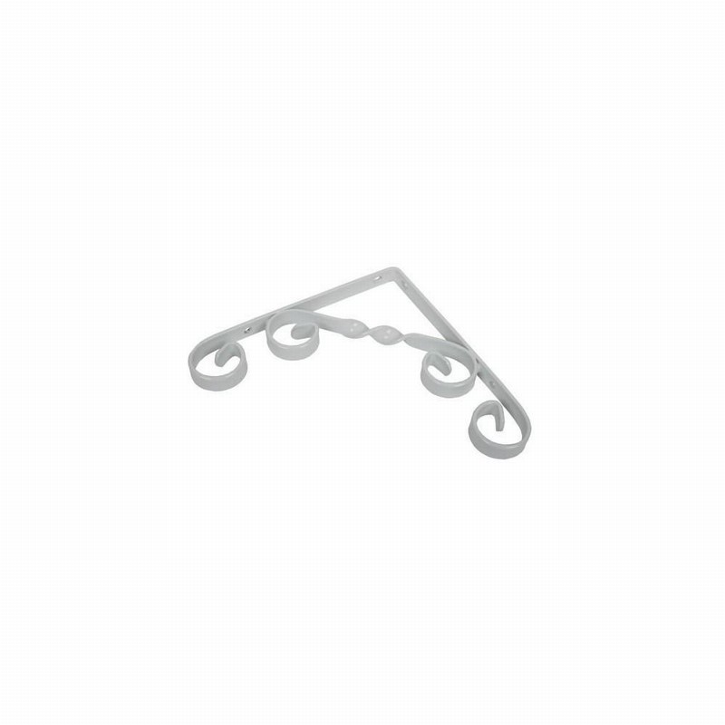 Shelf Bracket Scroll 4"x 4" White
