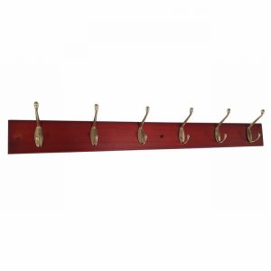 Coat Rack 6 Hook Mahogany Base Colour & EB Hat & Coat