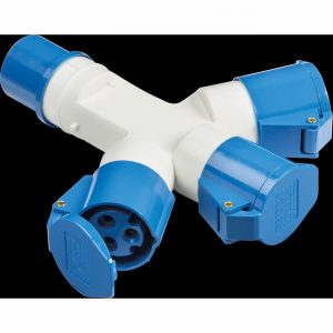 16amp 240v 3way Splitter BLUE