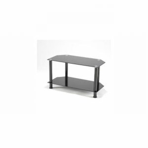 Television Stand Black Glass & Br. Aluminium Up to 32"  D
