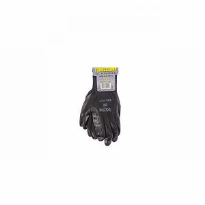 Gloves Nitrile Coated Cotton Black Large