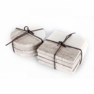 Coasters 2Tone Marble Round 10x10cm x4