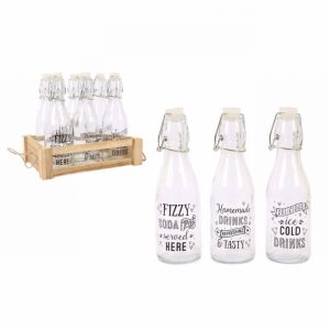 Bottle Preserving / Cordial ???ml x6 on Wooden Tray